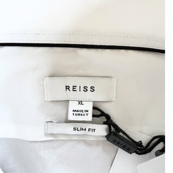REISS | Men’s White Slim Fit Dress Shirt XL – NWT - Picture 8 of 12